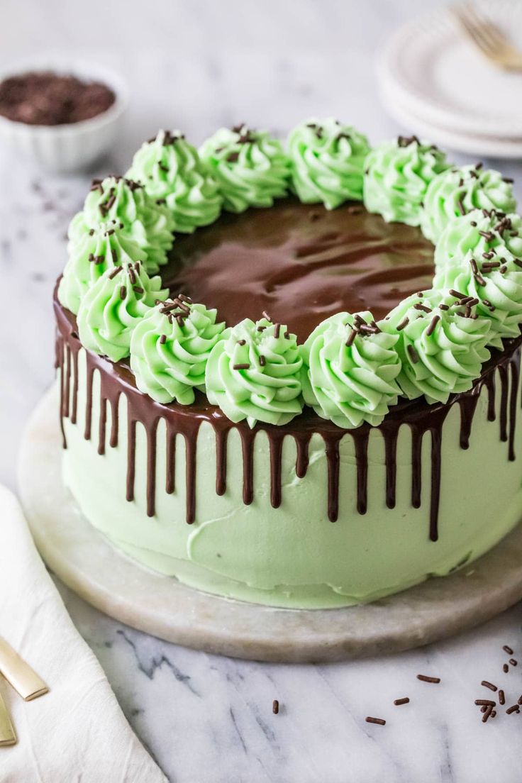 Mint-Chocolate-Cake-as-21-Cool-Fathers-Day-Cake-Ideas-That-Will-Impress-Dad