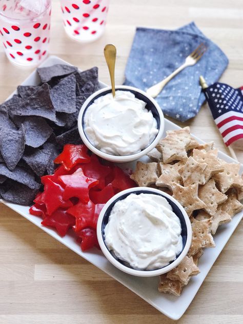 Patriotic-Guacamole-and-Chips.-as-39-Easy-4th-of-July-Snacks-That-Are-Perfect-for-Any-Party