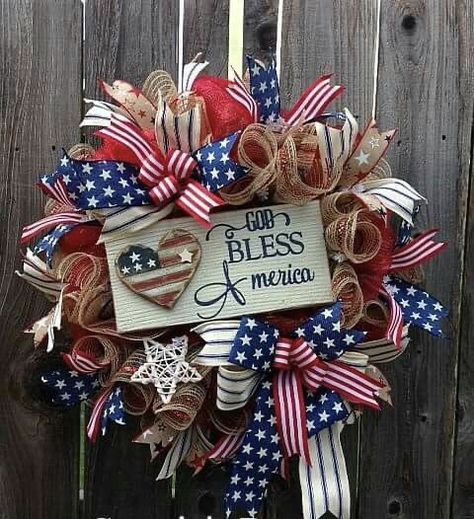 Patriotic-Wreath-with-a-Chalkboard-Center.-as-35-Stunning-4th-of-July-Wreaths-to-Welcome-Guests-in-Style