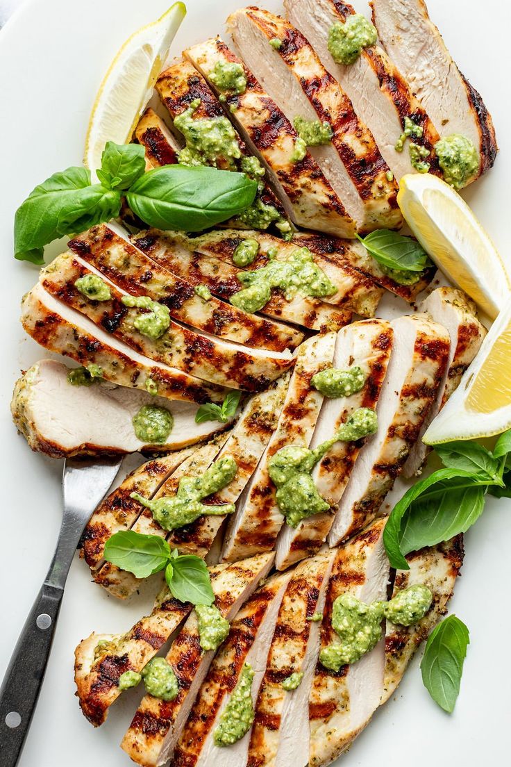 Pesto-Grilled-Chicken-with-Roasted-Vegetables-as-35-Irresistible-Fathers-Day-Dinner-Recipes-Hell-Love.