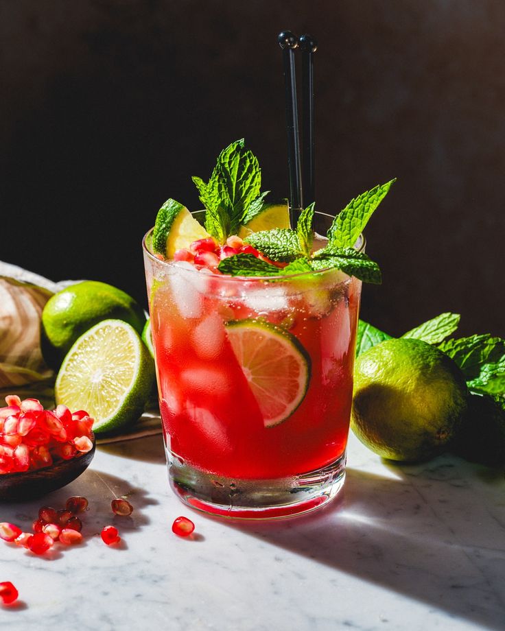 Pomegranate-Mojito-as-31-Must-Try-4th-of-July-Drink-Recipes-Both-Alcoholic-Non-Alcoholic.