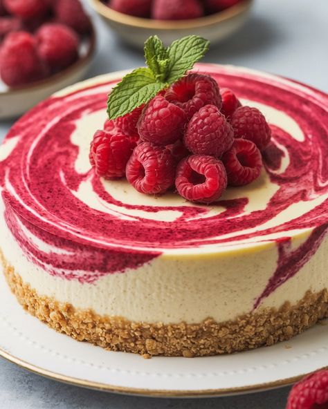 Raspberry-Swirl-Cheesecake.