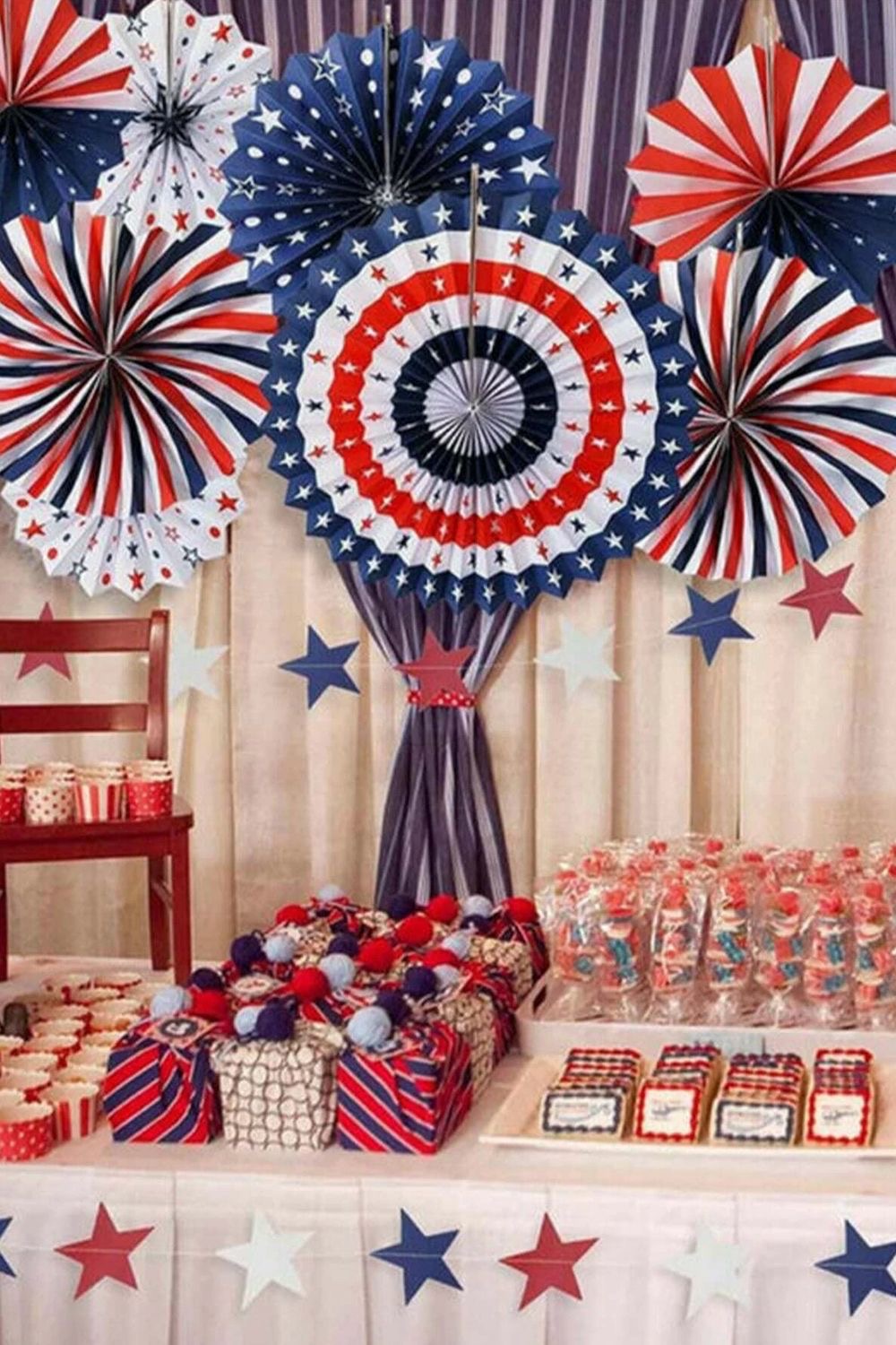 Red-White-and-Blue-Paper-Fan-Decorations-as-DIY-4th-of-July-Decorations-That-are-Pinterest-worthy