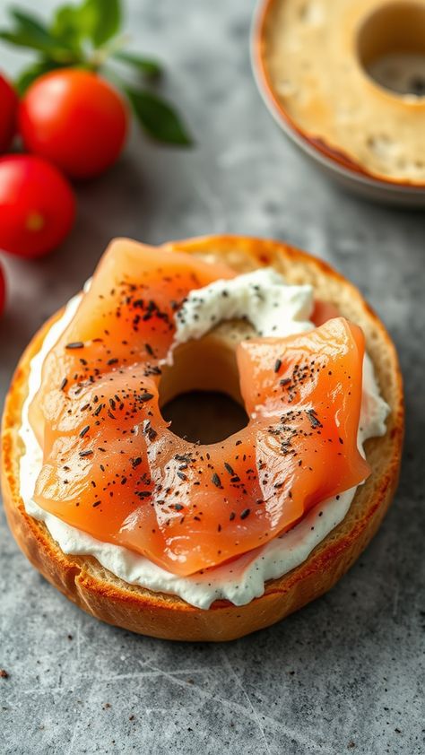 Smoked-Salmon-and-Cream-Cheese-Bagel-as-23-Mothers-Day-Breakfast-in-Bed-Ideas-That-Will-Make-Her-Feel-Like-a-Queen.