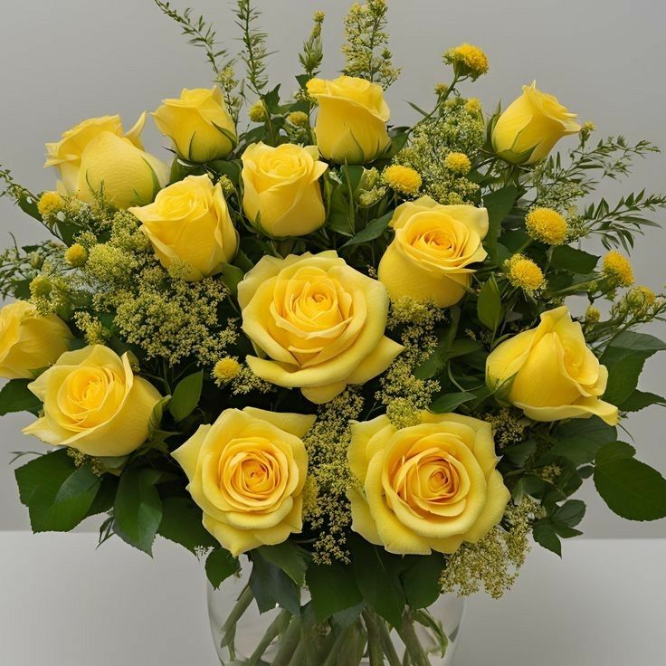 Soft-Yellow-Roses-and-Greenery.