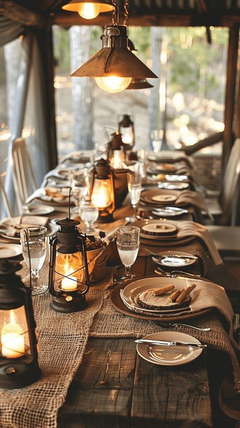 A-Contemporary-Rustic-Look-with-Plaid-and-Wood-as-23-Stylish-Fathers-Day-Tablescape-Ideas-for-a-Classy-Celebration