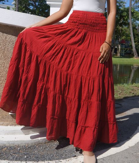 Bohemian-Red-Skirt.