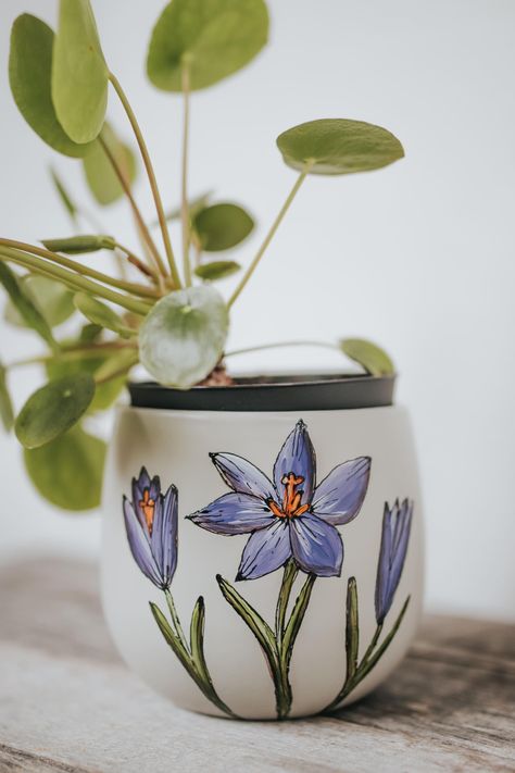 Ceramic-Flower-Pots-with-Hand-Painted-Designs