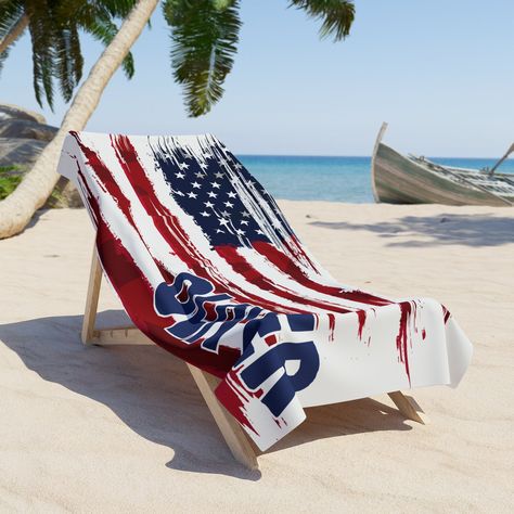 Customized-Beach-Towels-as-27-Creative-4th-of-July-Party-Favors-Your-Guests-Will-Love