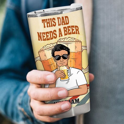 Customized-Dads-Beer-Can-Holder