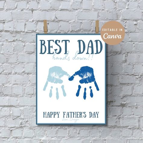 DIY-Handprint-Artwork-as-25-Simple-Yet-Thoughtful-Fathers-Day-Decoration-Ideas