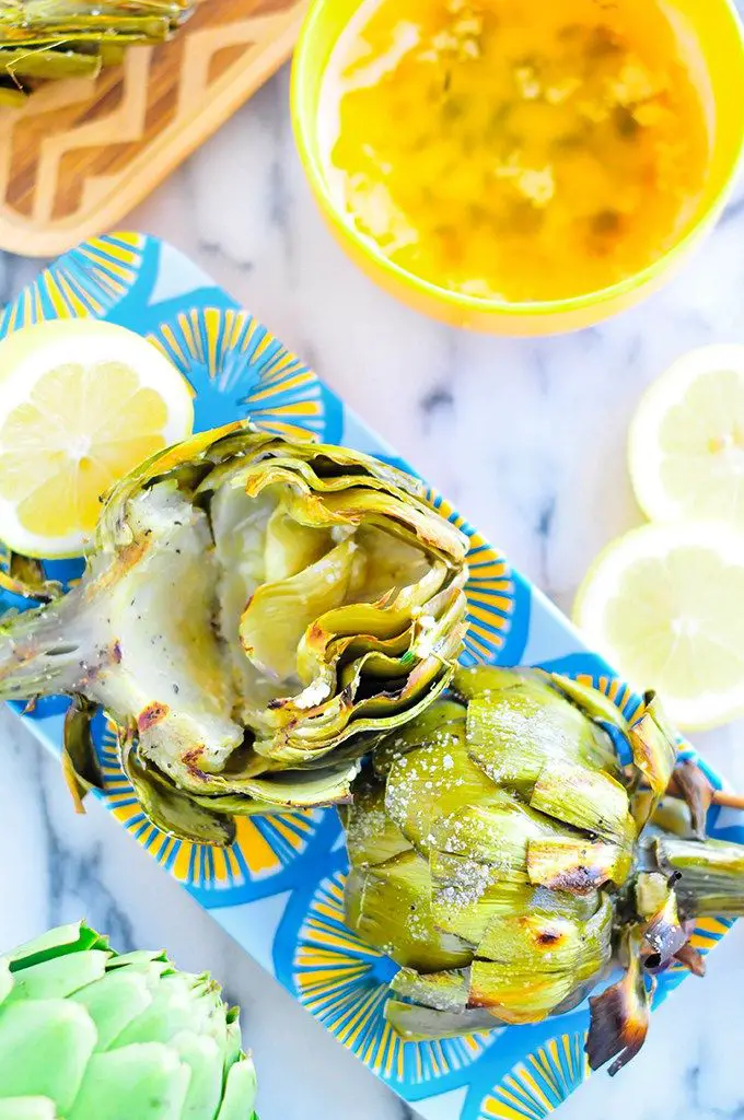 Grilled-Artichokes-with-Lemon-Butter