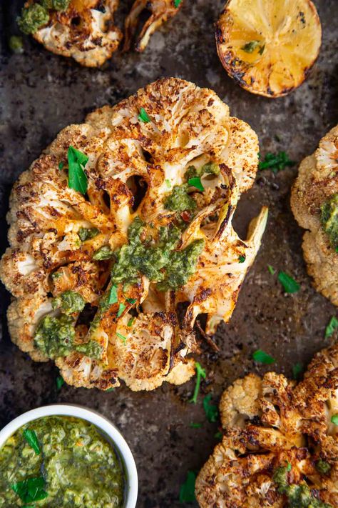 Grilled-Cauliflower-Steaks-with-Chimichurri