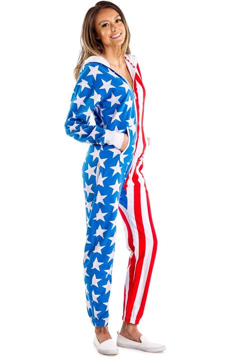 Red-White-and-Blue-Jumpsuit-as-37-Red-White-and-Blue-Outfits-for-a-Stylish-4th-of-July-Celebration