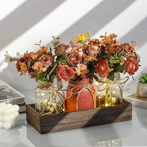 Rustic-Wooden-Tray-with-Mason-Jars