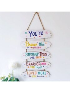 Wooden Sign with Baby Quotes for a baby shower