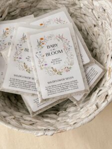 this is a  seed customized baby shower packet