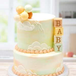 this is a Baby Blocks cake topper
