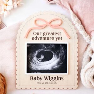 this is an Ultrasound Picture Frame cake topper
