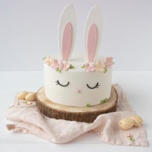this is a bunny ear cake topper