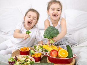 happy toddler-playing-with-vegetables