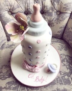 this is a Baby Bottle Cake