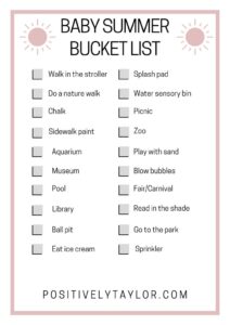 this is a Baby Bucket List game
