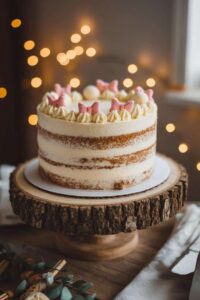 this is a Naked Cake for a baby shower