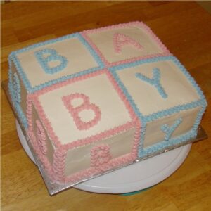 this is a Baby Block Cake