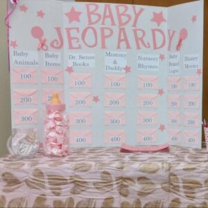 this is a Baby Shower Jeopardy game