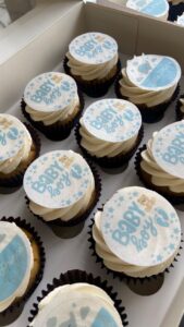 this is a Cupcake Topper for a baby shower