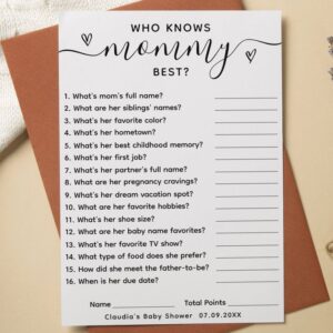 this is a Who Knows Mommy Best? game