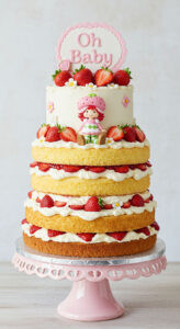 this is a  Fresh Fruit Cake for a baby shower