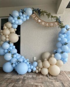 this is a Balloon Arch for a baby shower decor