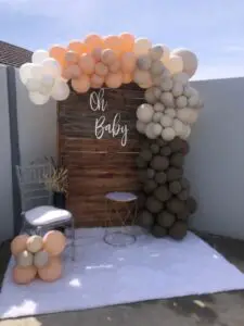this is a Wooden Pallets for a baby shower decor