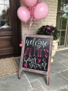 this is a Chalkboard Signs for a baby shower