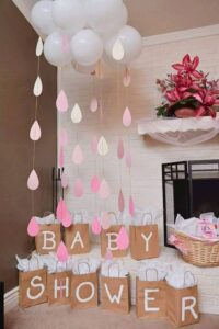 this is a Craft Paper Roll for a baby shower decor