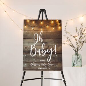 this is a Wooden Signage for a baby shower decor