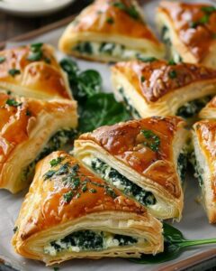this is a Spinach and Feta Puff Pastry Bites