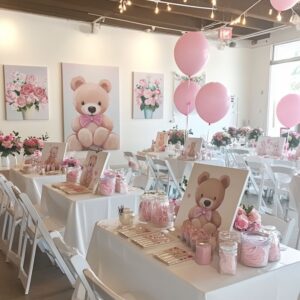 this is a Watercolor Art  for a baby shower decor 