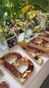 this is a Creative Food Arrangement for a baby shower