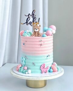 this is a Gender Reveal Colors cake