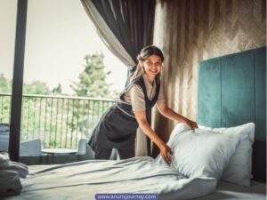 mum-dressing-the bed-The-Best-Time-Saving-Cleaning-Hacks-for-Busy-Moms