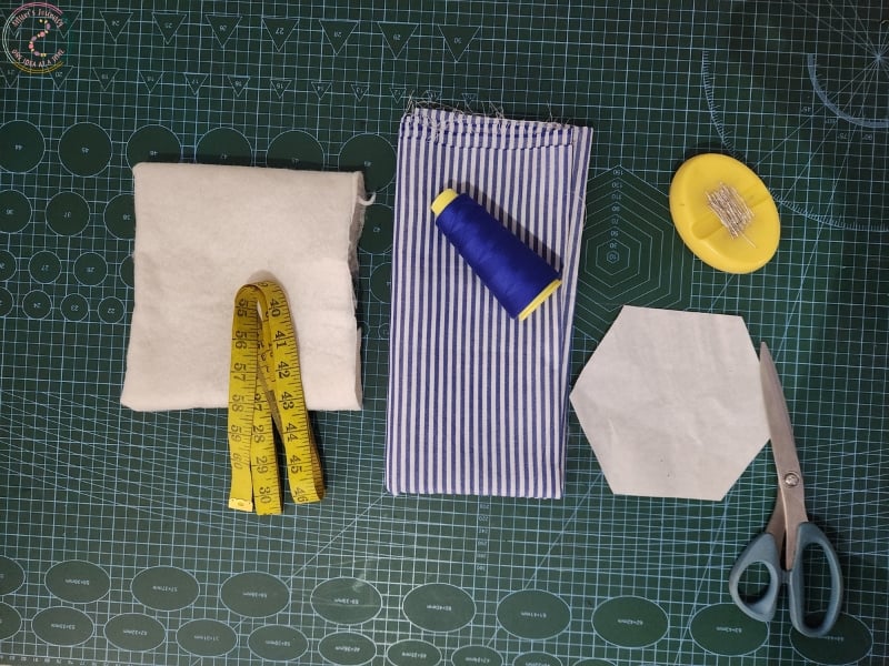materials-needed-hexagon-shaped-fabric-coaster