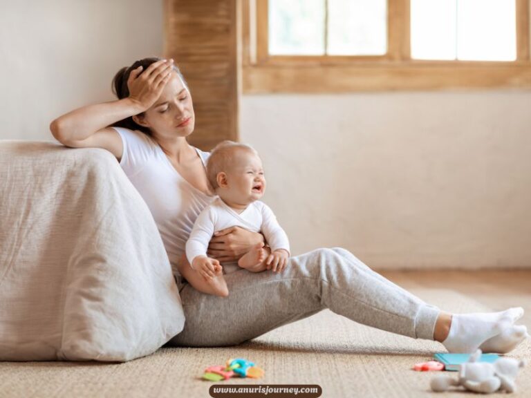 tired-mum-with-baby-as-one-of-What-to-do-if-your-Baby-won&rsquo;t-stop-crying-and-you&rsquo;ve-tried-everything