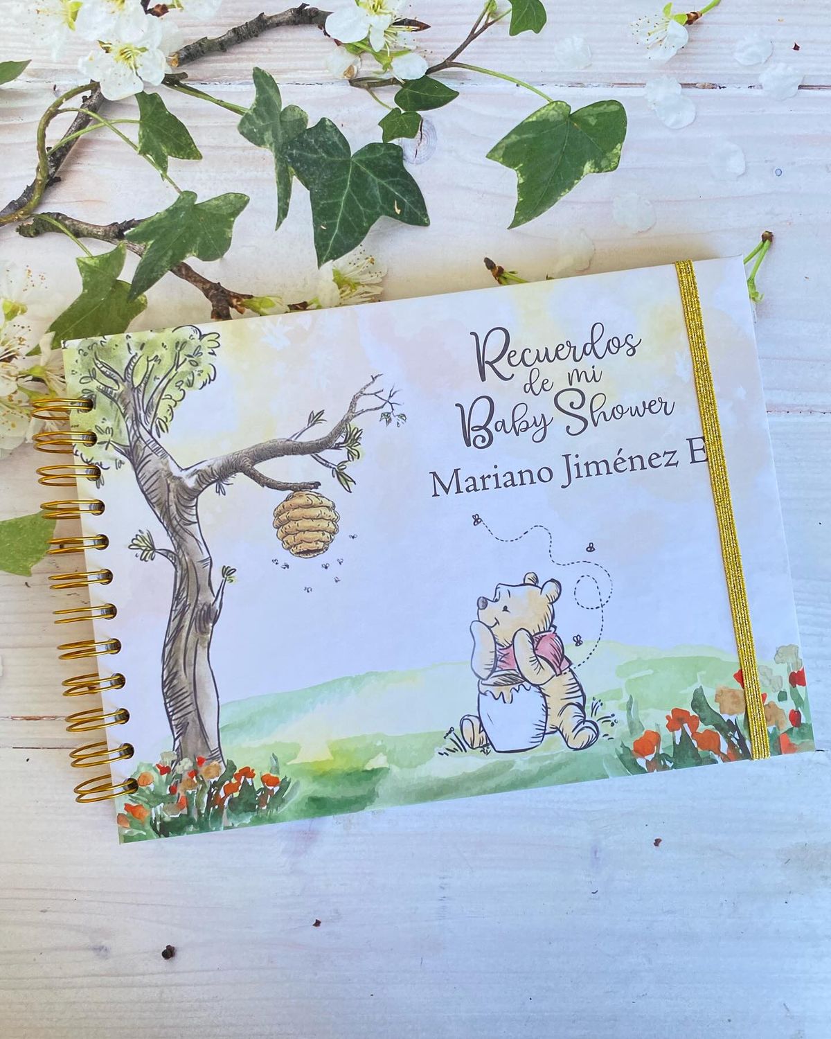Winnie the Pooh baby shower guest book