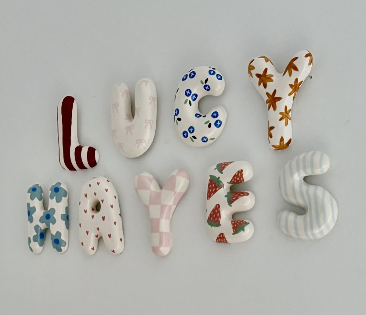 Clay Letter Shapes