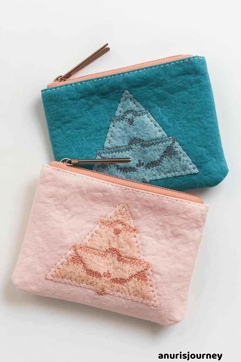 Felt Mini Pouches with Zipper