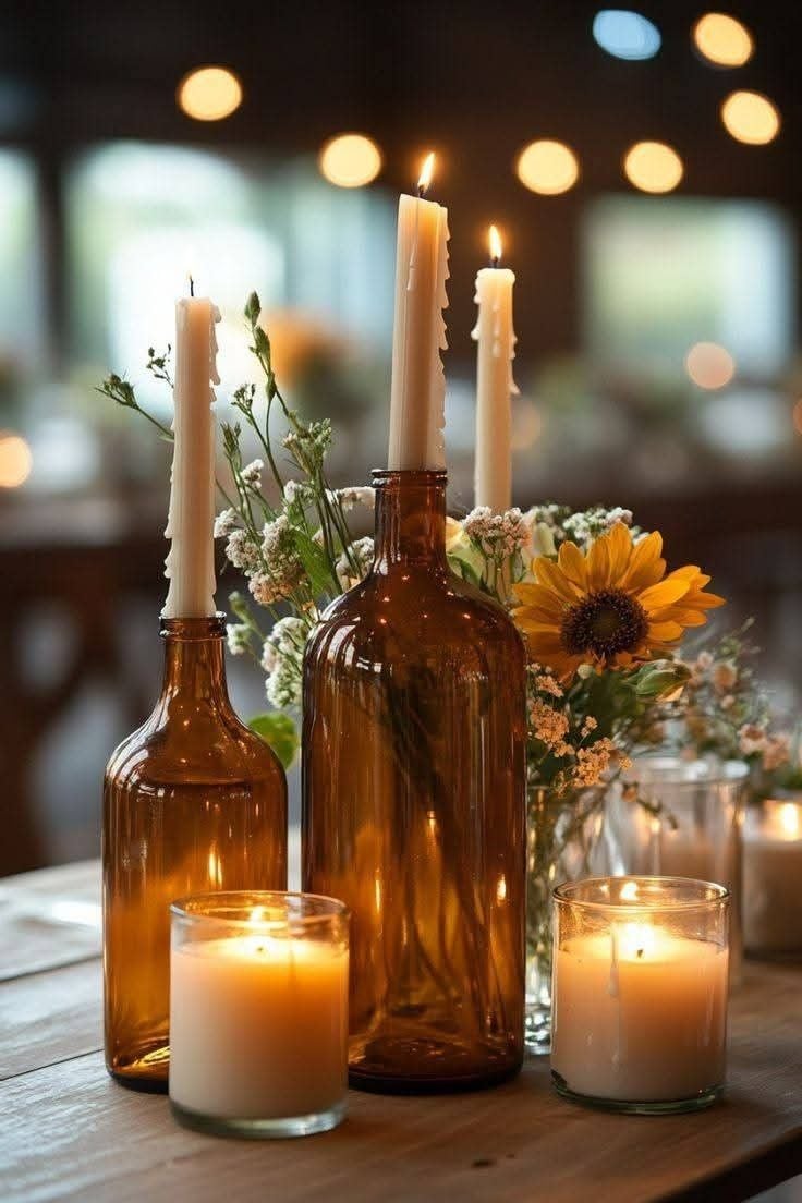 Bottle Candle Holders