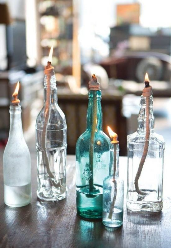 Bottle Oil Lamps